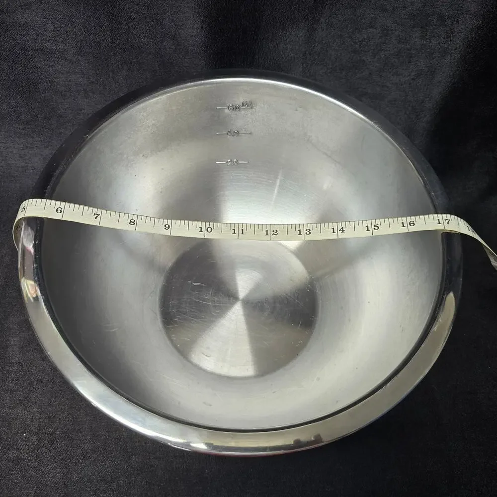 WP Heavy Duty Stainless Steel 6 Quart Mixing Bowl Rubber Bottom